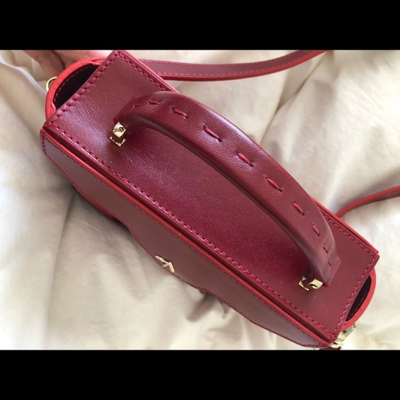 Manu Atelier micro bold crossbody in red - Picture 6 of 13